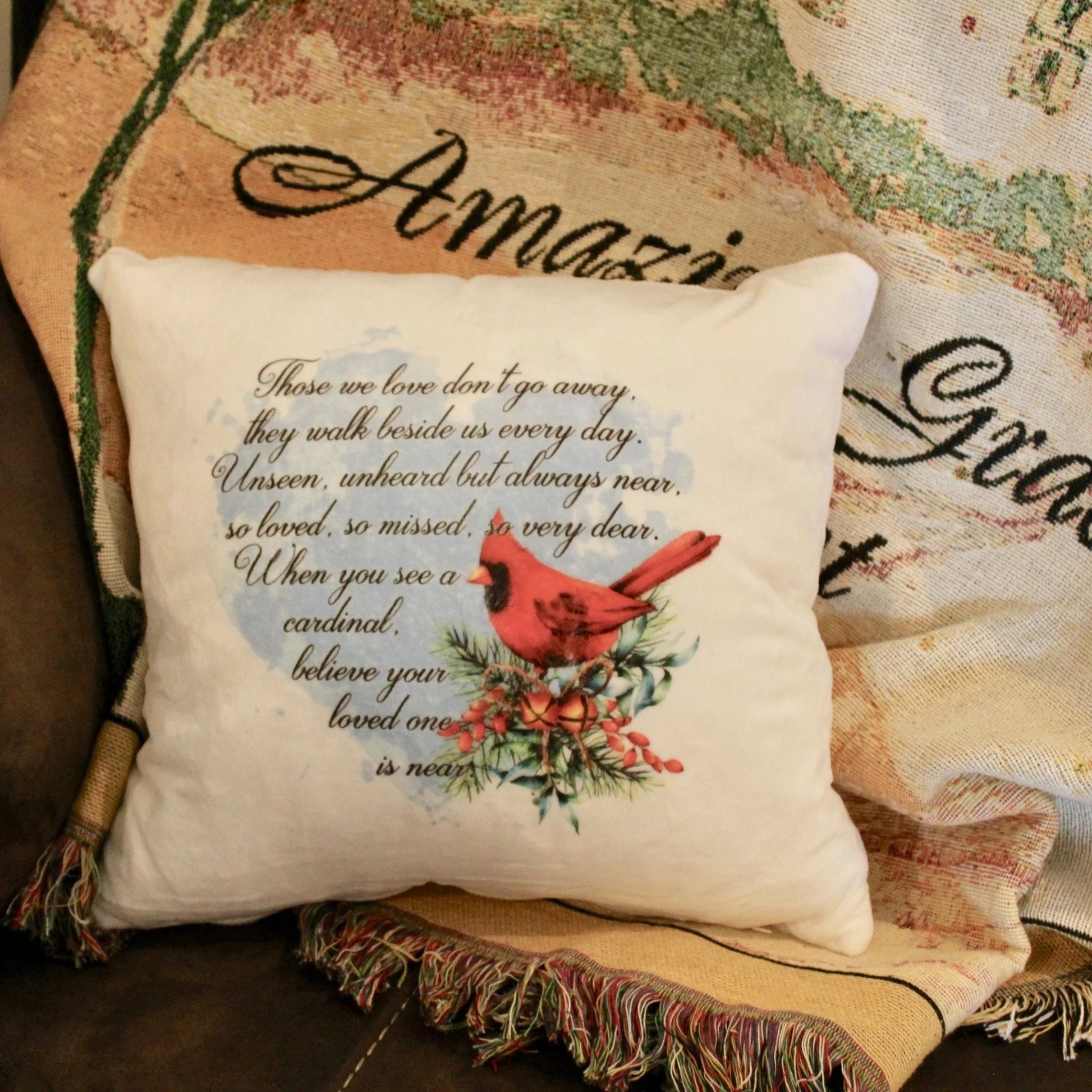 Christmas memorial decorative pillow