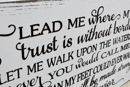 spirit lead me where my trust sign
