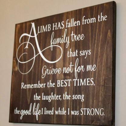 a limb has fallen from the family tree
