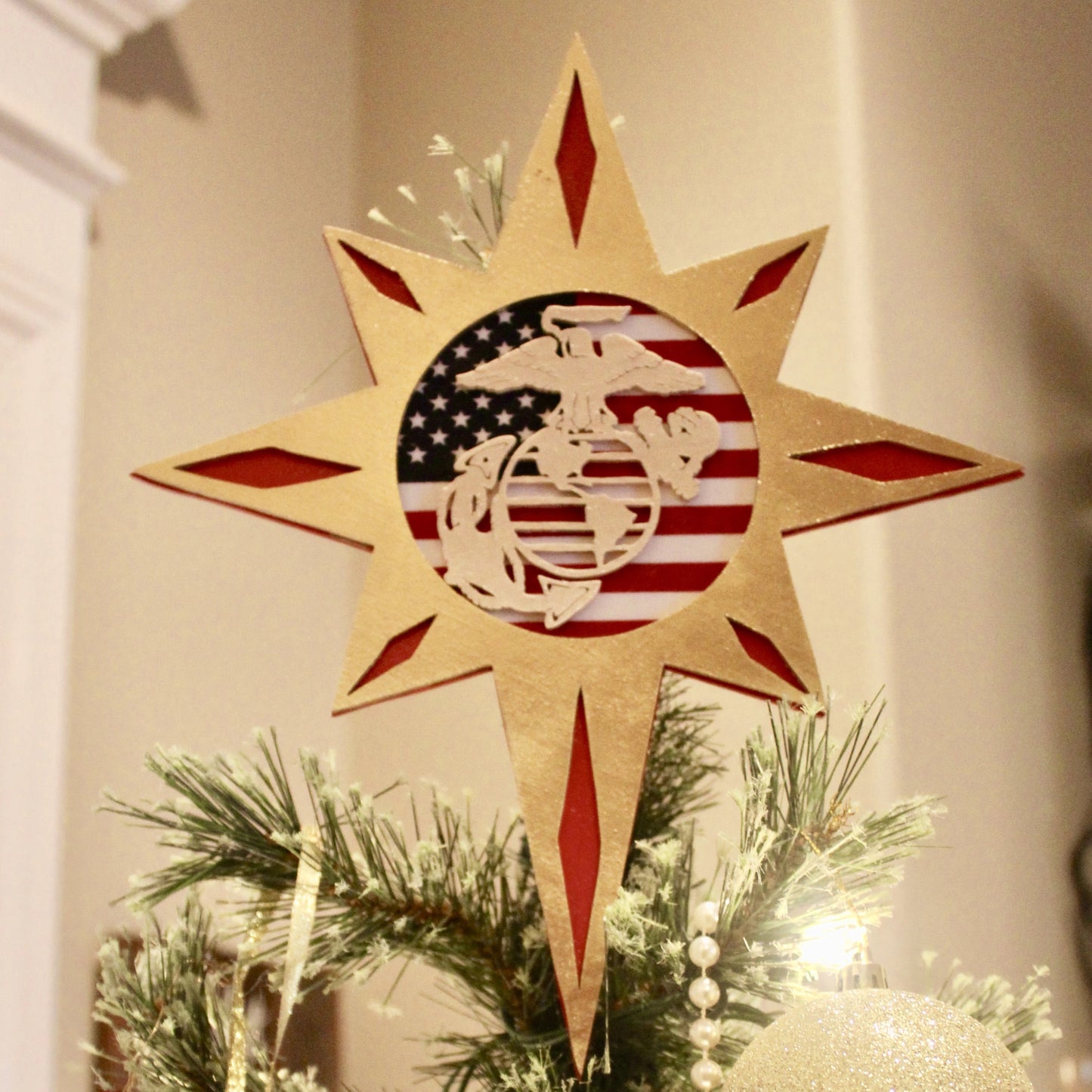 USMC christmas tree topper