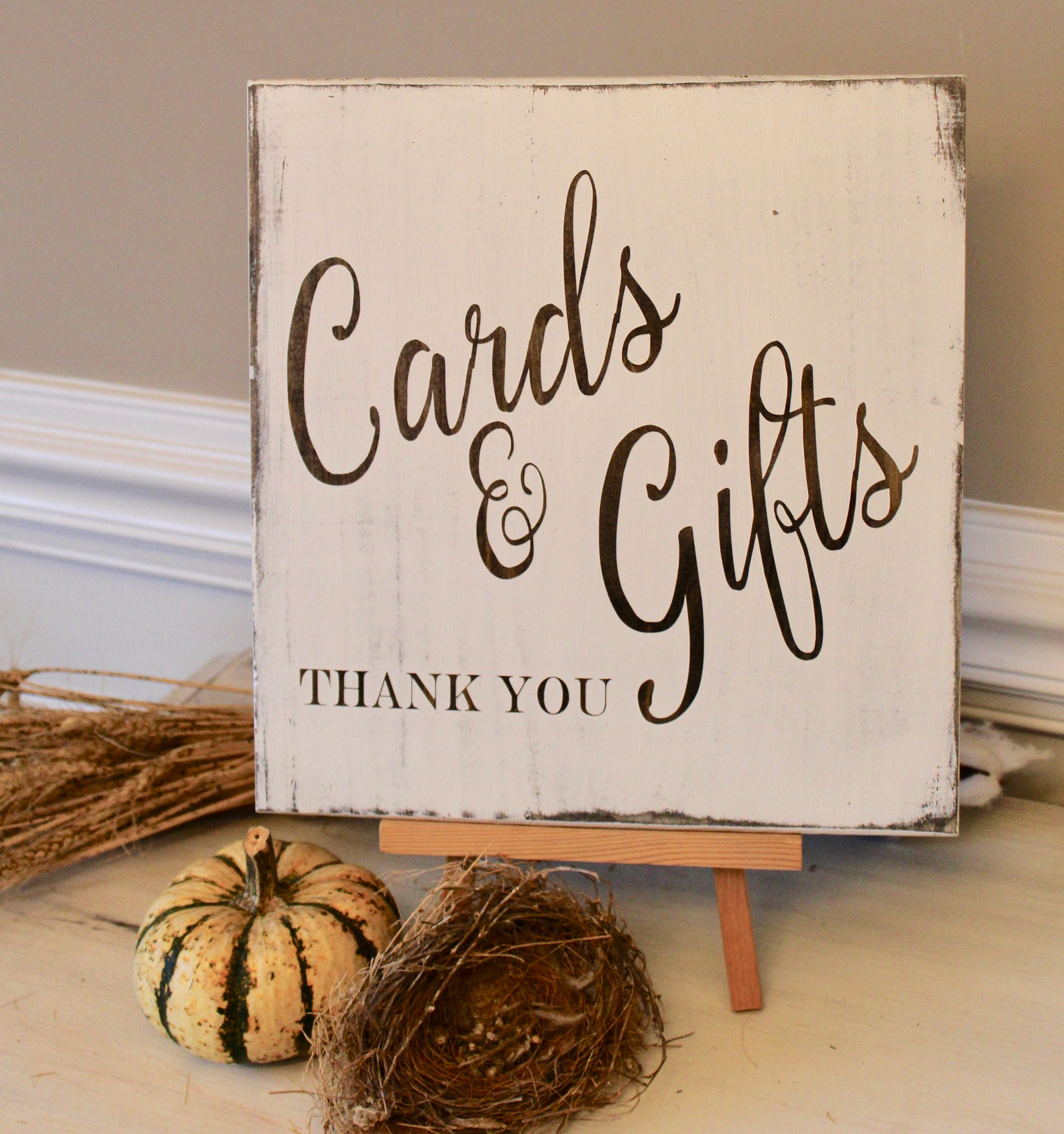 cards & gifts thank you sign