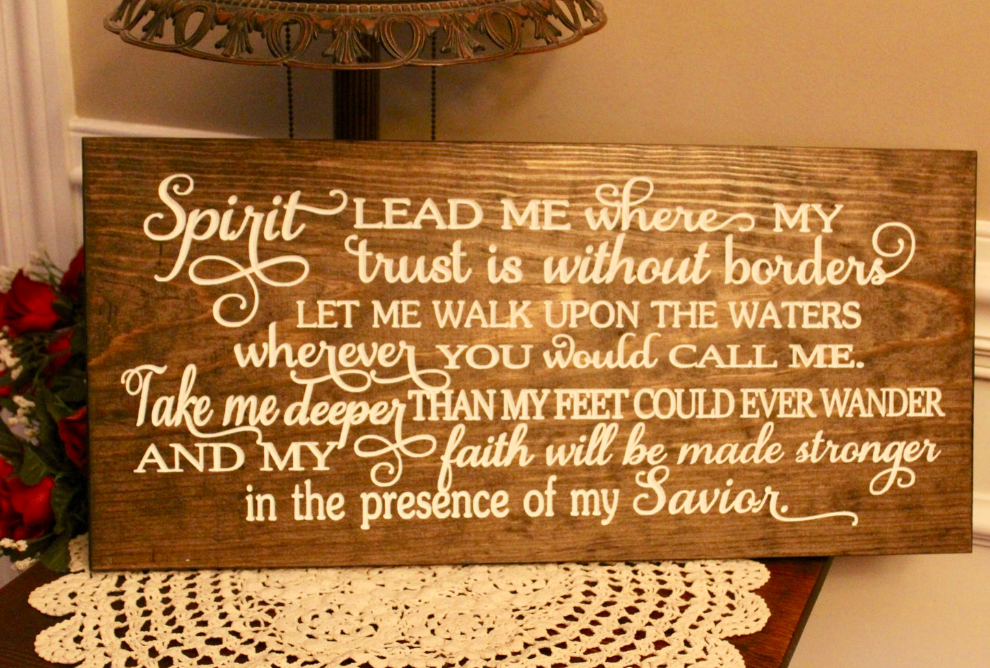 Wooden sign for Christian