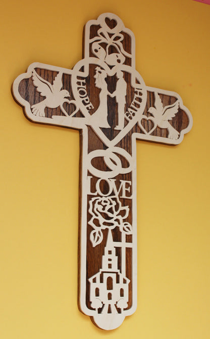 Wedding Cross Made Of Wood