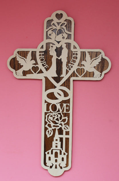 Wedding Cross Made Of Wood