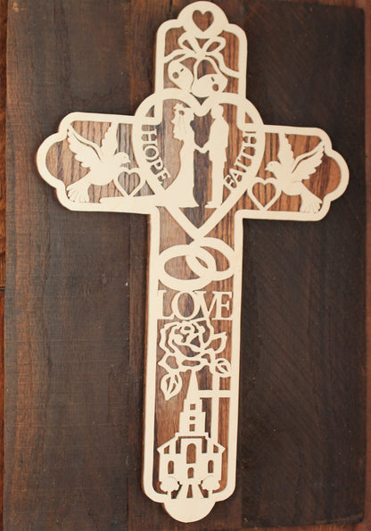 Wedding Cross Made Of Wood